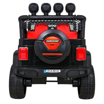 Autko terenowe Raptor Drifter Płomienie + Pilot + Napęd 4x4 + Schowek + Wolny Start + MP3 LED